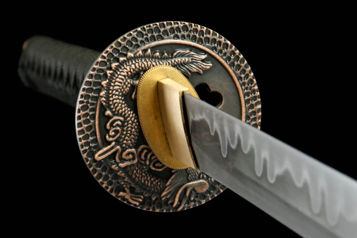 Hieb der Finsteren Nacht - Handgeschmiedetes Katana aus Carbon Steel - Image 13