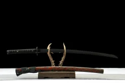 Alternative view of Schwarzer Donner - Handgeschmiedetes Katana aus Ceramic Coated Steel