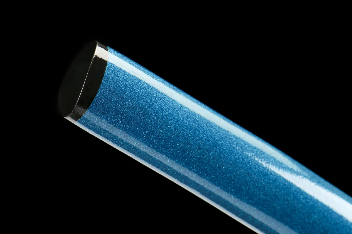 Azurblauer Strom - Handgeschmiedetes Katana aus Damaskusstahl - Image 14