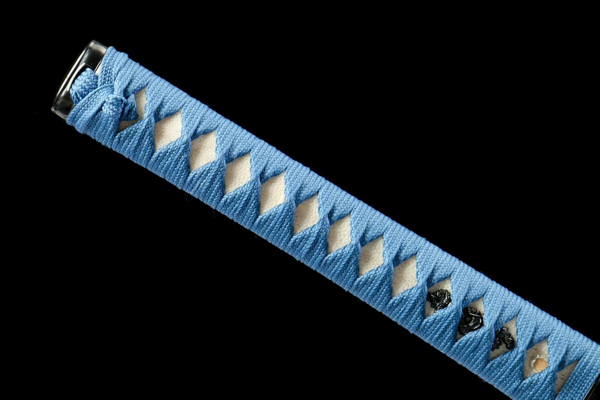 Azurblauer Strom - Handgeschmiedetes Katana aus Damaskusstahl - Image 6