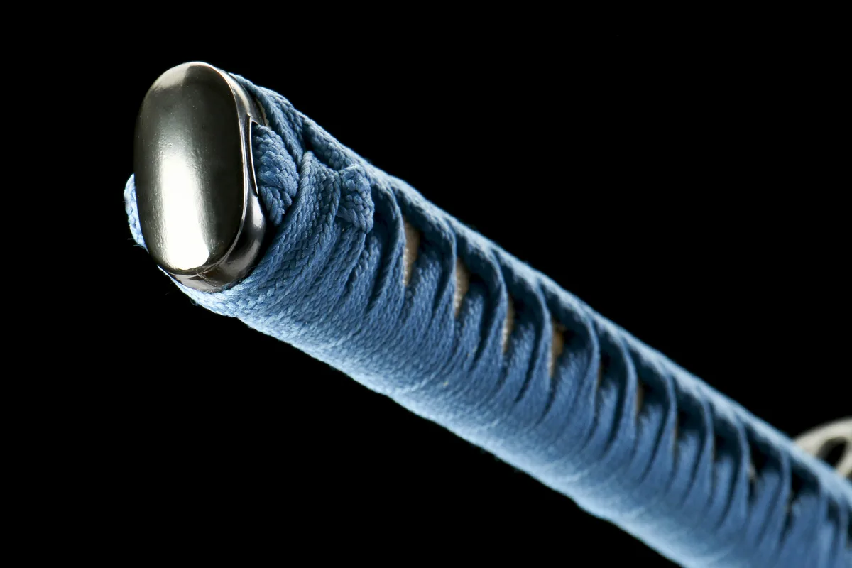 Azurblauer Strom - Handgeschmiedetes Katana aus Damaskusstahl - Image 7