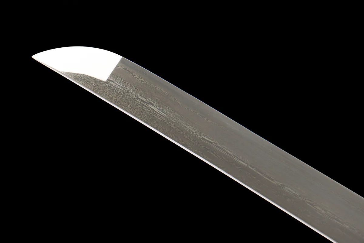 Azurnes Leuchten - Handgeschmiedetes Katana aus Damaskusstahl - Image 7