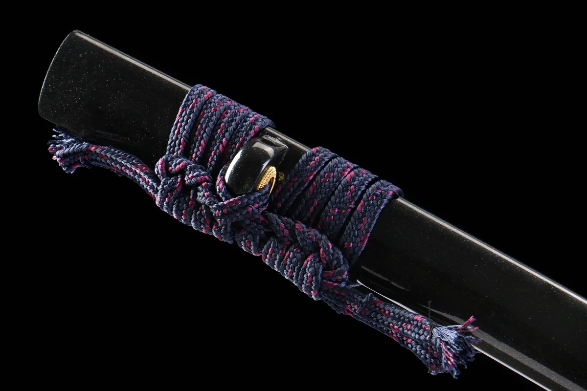 Azurnes Leuchten - Handgeschmiedetes Katana aus Damaskusstahl - Image 5