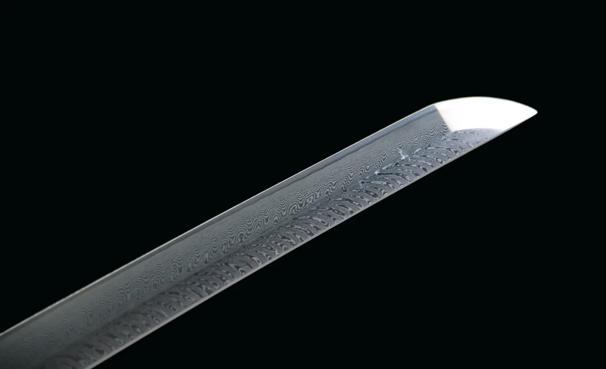 Blütenmond - Handgeschmiedetes Katana aus Damaskusstahl - Image 9