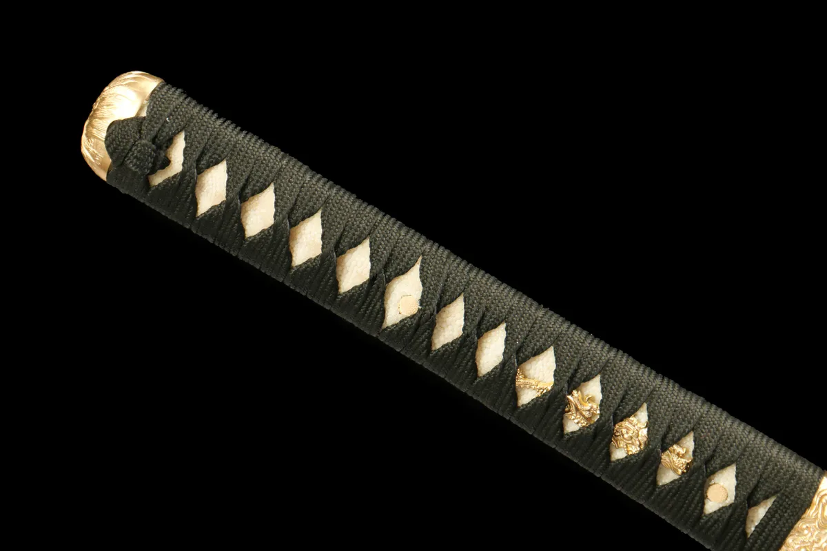 Drachenbernstein - Handgeschmiedetes Katana aus Damaskusstahl - Image 3