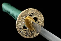 Dunkle Glut - Handgeschmiedetes Katana aus Damaskusstahl