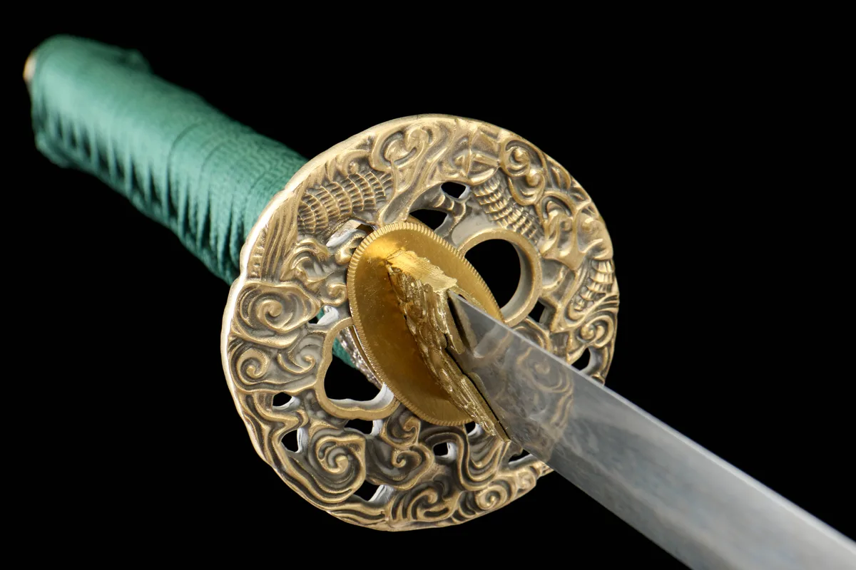 Dunkle Glut - Handgeschmiedetes Katana aus Damaskusstahl