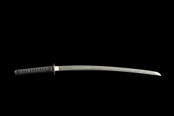 Dunkler Goldschatten-Brecher - Handgeschmiedetes Katana aus Damaskusstahl