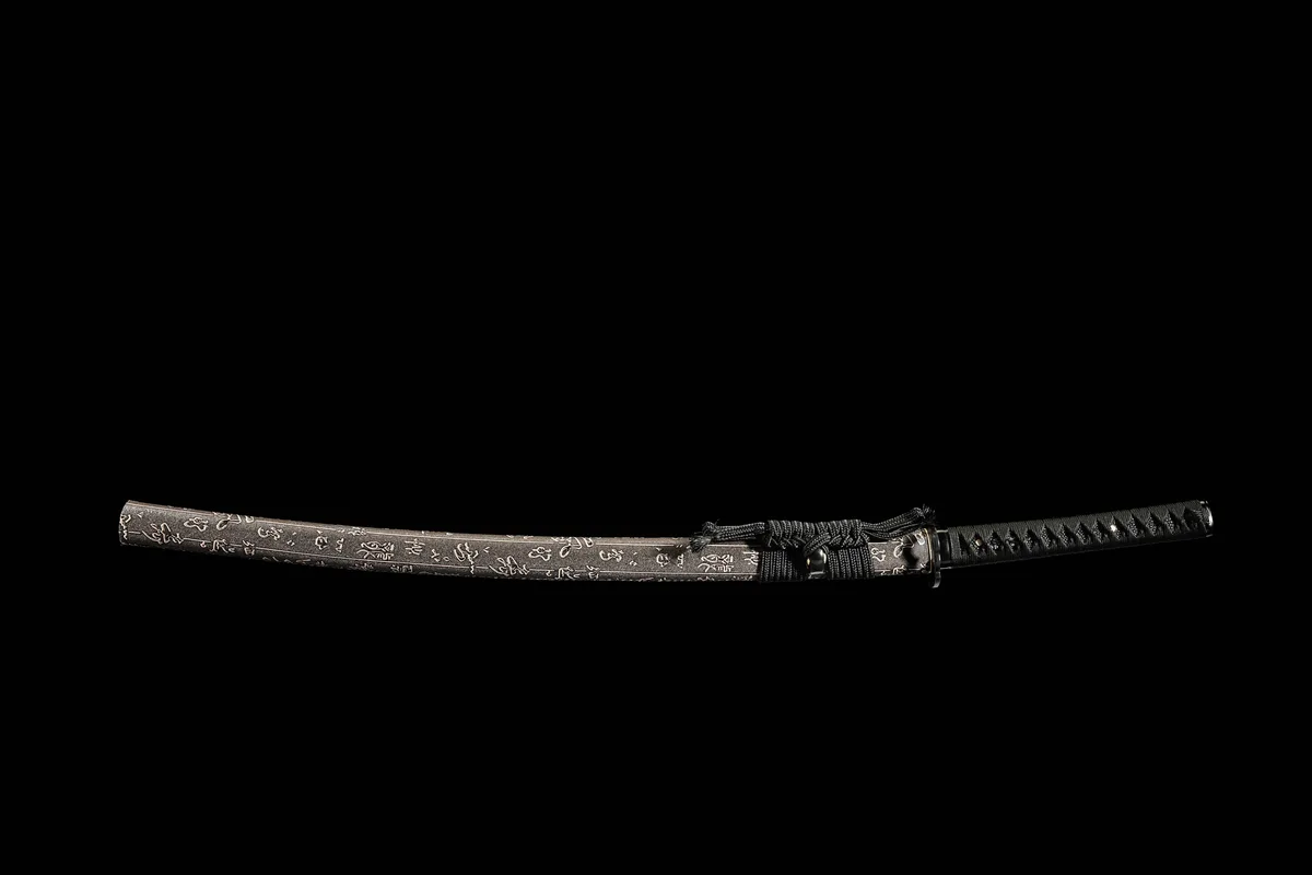 Dunkler Goldschatten-Brecher - Handgeschmiedetes Katana aus Damaskusstahl - Image 3
