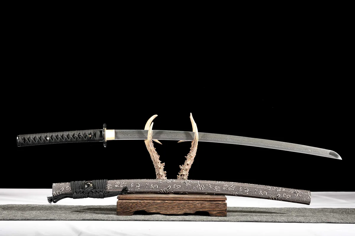Dunkler Goldschatten-Brecher - Handgeschmiedetes Katana aus Damaskusstahl - Image 11