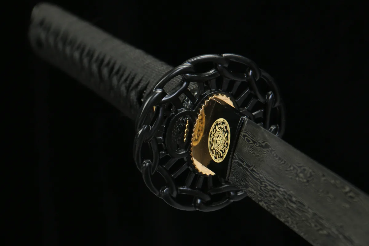 Dunkles Firmament - Handgeschmiedetes Katana aus Damaskusstahl - Image 7