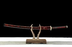 Fegefeuer-Ader - Handgeschmiedetes Katana aus Damaskusstahl