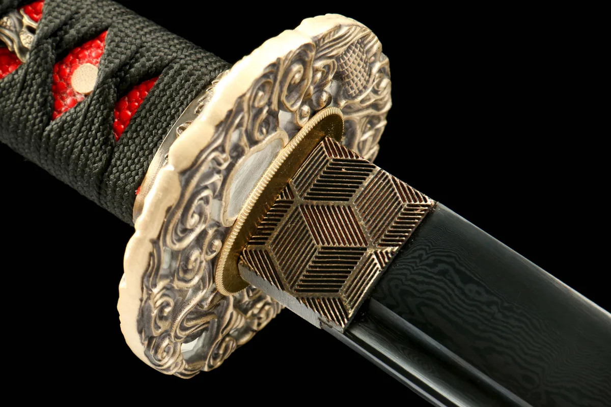 Fegefeuer-Ader - Handgeschmiedetes Katana aus Damaskusstahl - Image 2