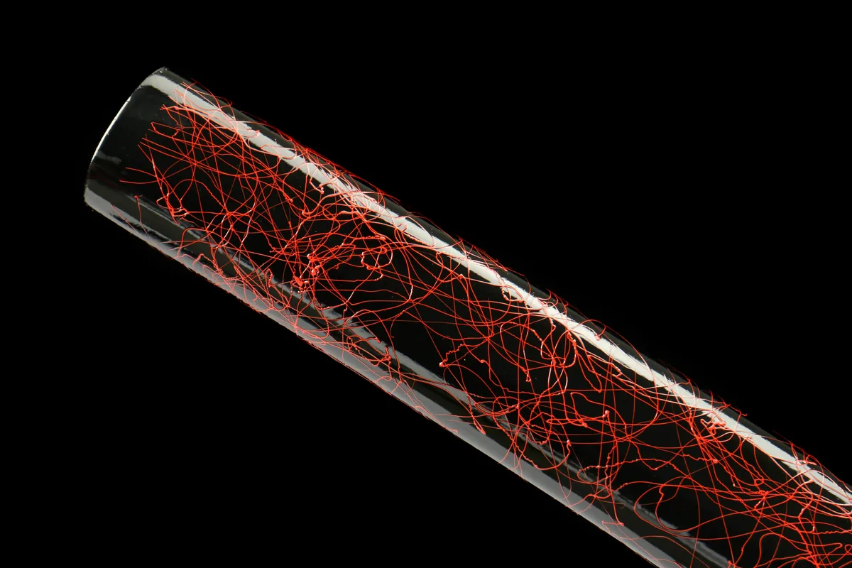 Fegefeuer-Ader - Handgeschmiedetes Katana aus Damaskusstahl - Image 9