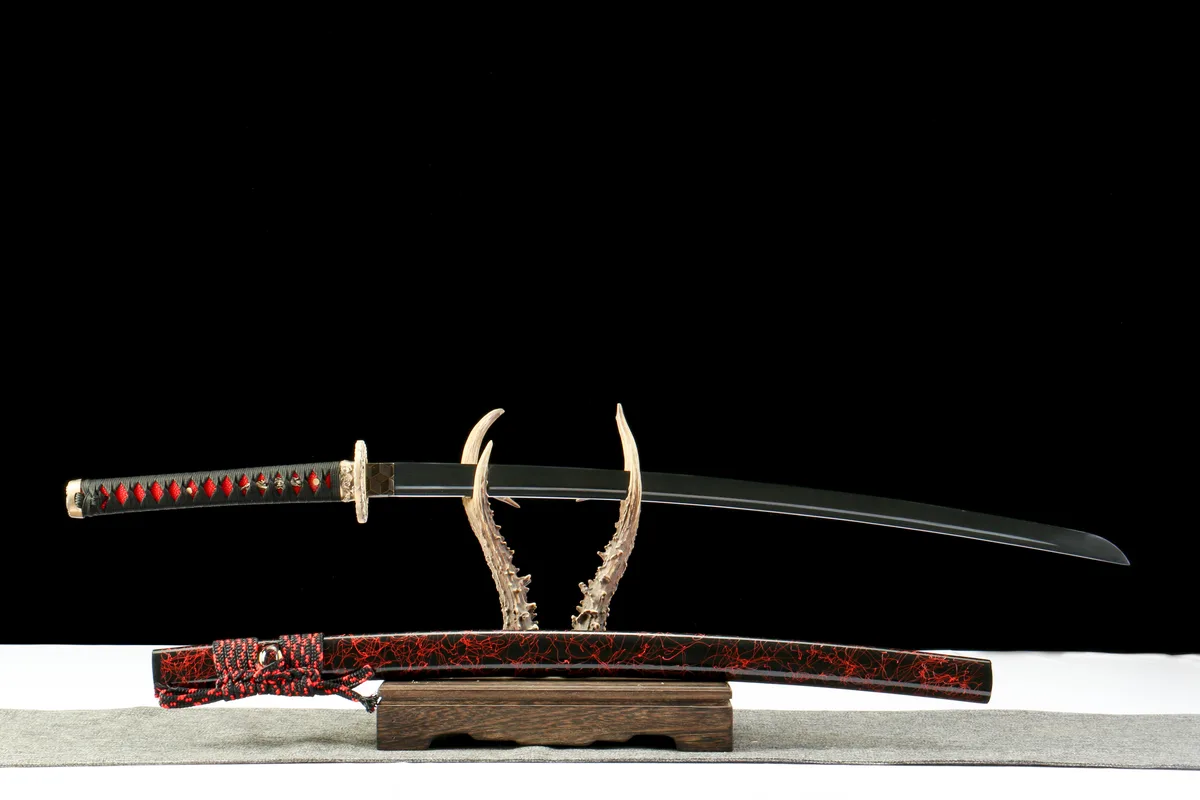 Fegefeuer-Ader - Handgeschmiedetes Katana aus Damaskusstahl - Image 3
