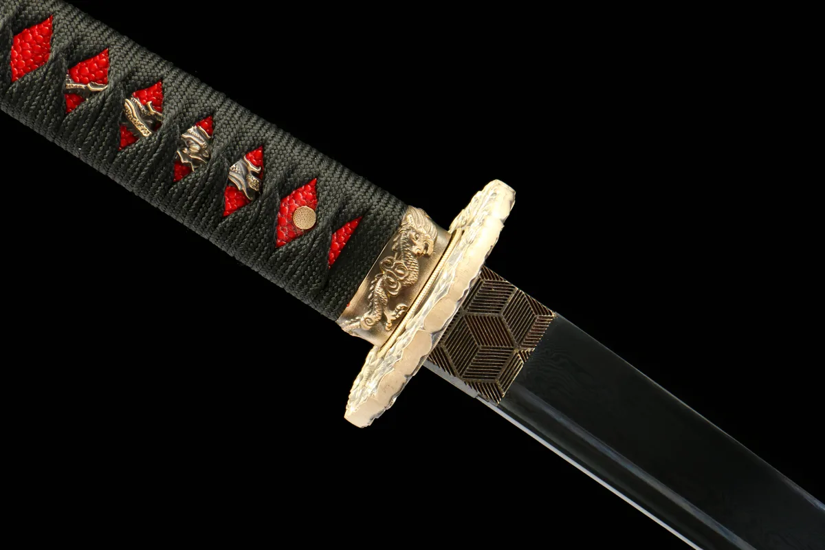 Fegefeuer-Ader - Handgeschmiedetes Katana aus Damaskusstahl - Image 6