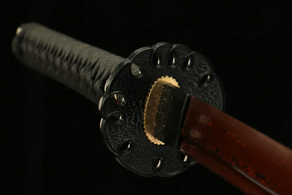 Flammender Drache - Handgeschmiedetes Katana aus Damaskusstahl - Image 8