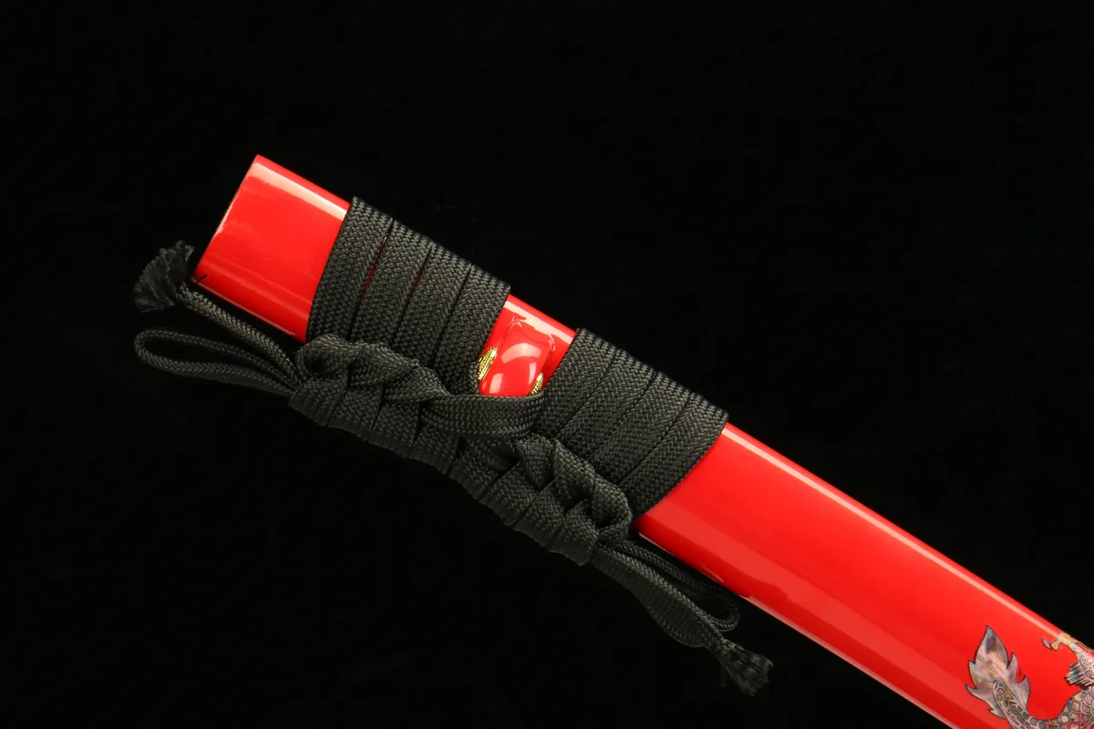 Flammender Drache - Handgeschmiedetes Katana aus Damaskusstahl - Image 4