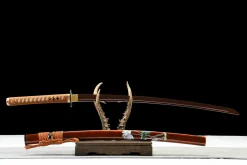 Glutmuster - Handgeschmiedetes Katana aus Damaskusstahl