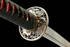 Kaiserliche Flamme - Handgeschmiedetes Katana aus Damaskusstahl