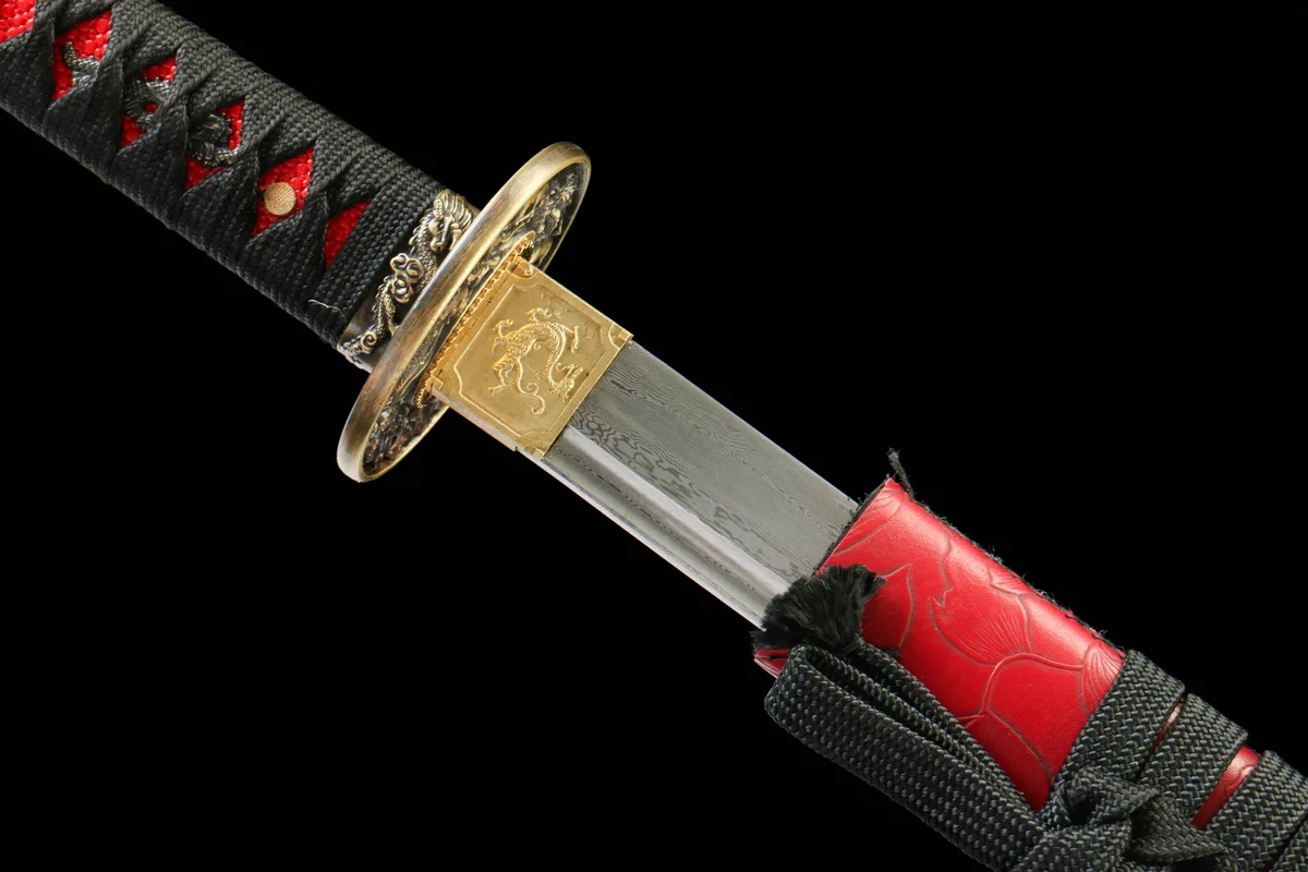 Kaiserliche Flamme - Handgeschmiedetes Katana aus Damaskusstahl - Image 7