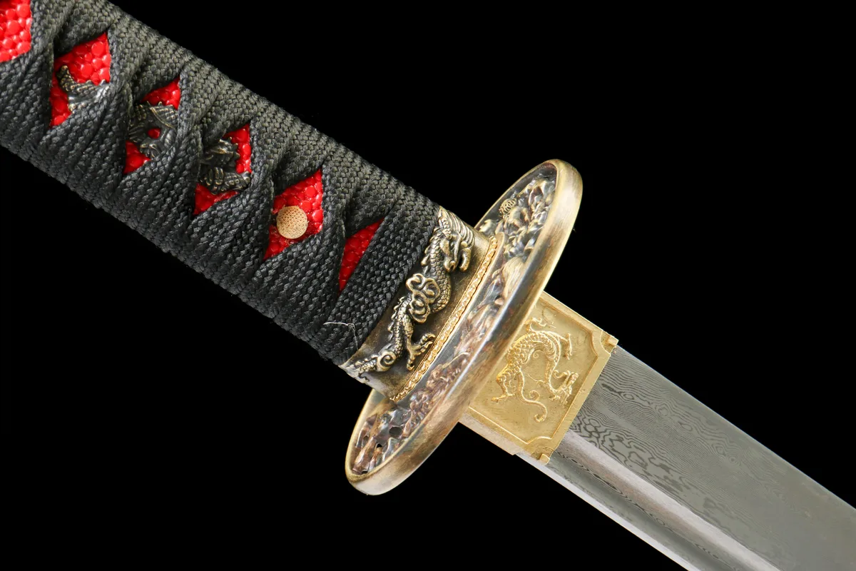 Kaiserliche Flamme - Handgeschmiedetes Katana aus Damaskusstahl - Image 8