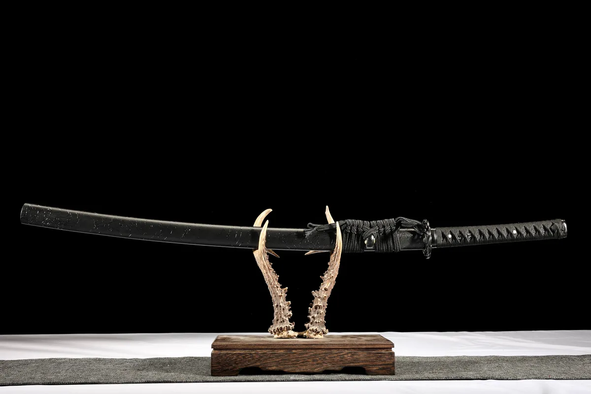 Nachtglut im Sternensturz - Handgeschmiedetes Katana aus Damaskusstahl - Image 13