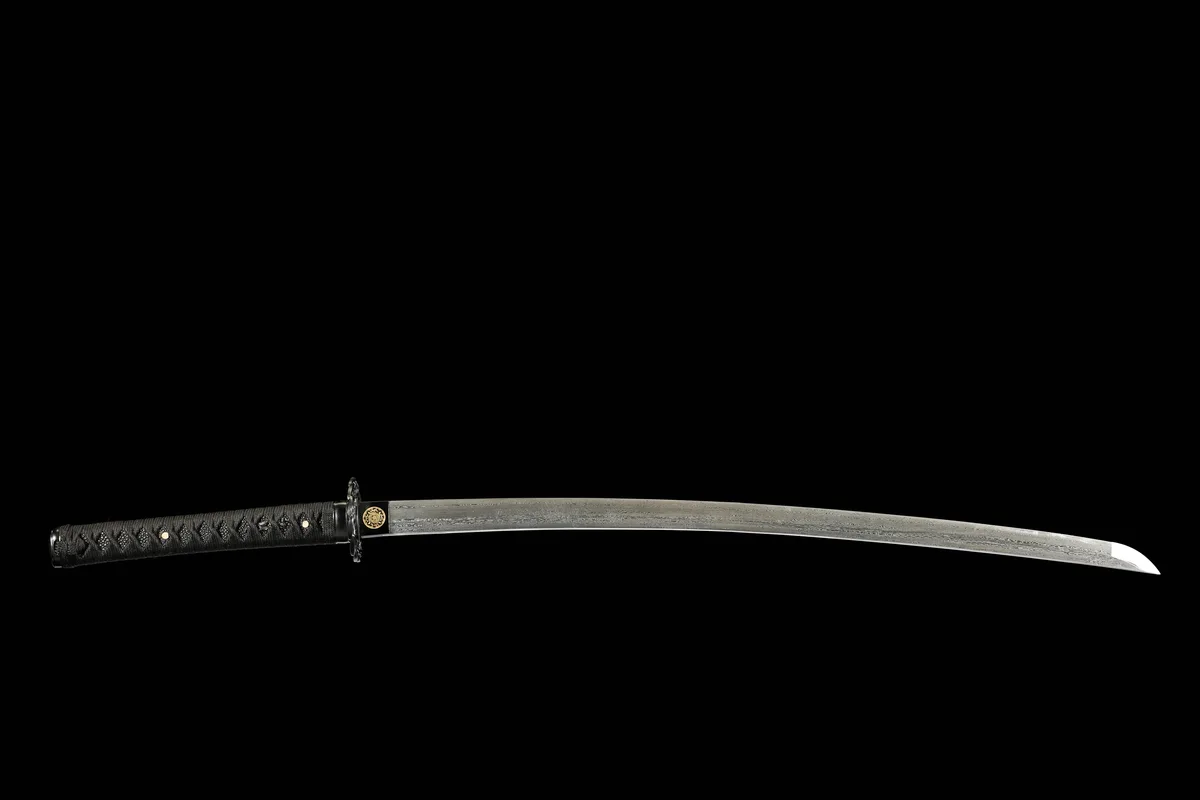 Nachtglut im Sternensturz - Handgeschmiedetes Katana aus Damaskusstahl - Image 3