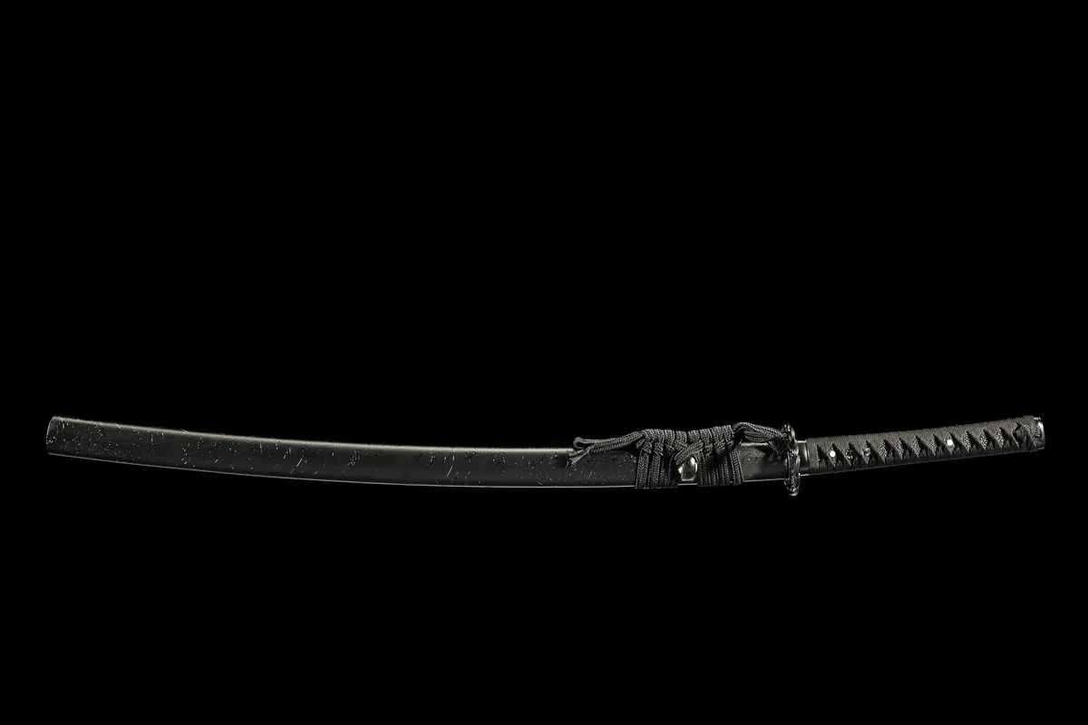 Nachtglut im Sternensturz - Handgeschmiedetes Katana aus Damaskusstahl - Image 8