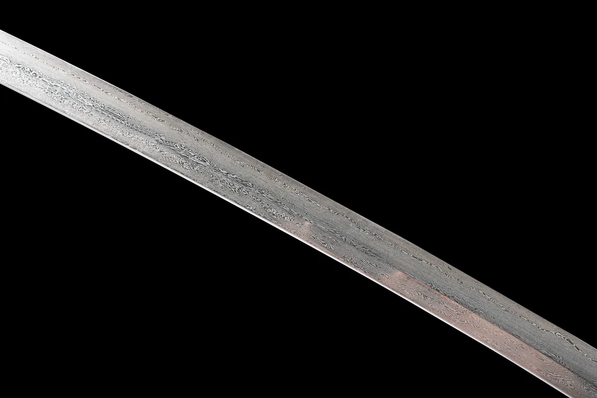 Nachtglut im Sternensturz - Handgeschmiedetes Katana aus Damaskusstahl - Image 10