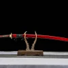 Scharlachflamme - Handgeschmiedetes Katana aus Damaskusstahl