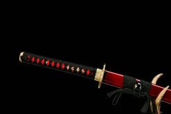 Alternative view of Scharlachflamme - Handgeschmiedetes Katana aus Damaskusstahl
