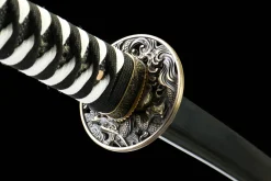 Schattenblüte - Handgeschmiedetes Katana aus Damaskusstahl
