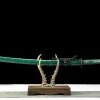 Teal Wave - Handgeschmiedetes Katana aus Damaskusstahl