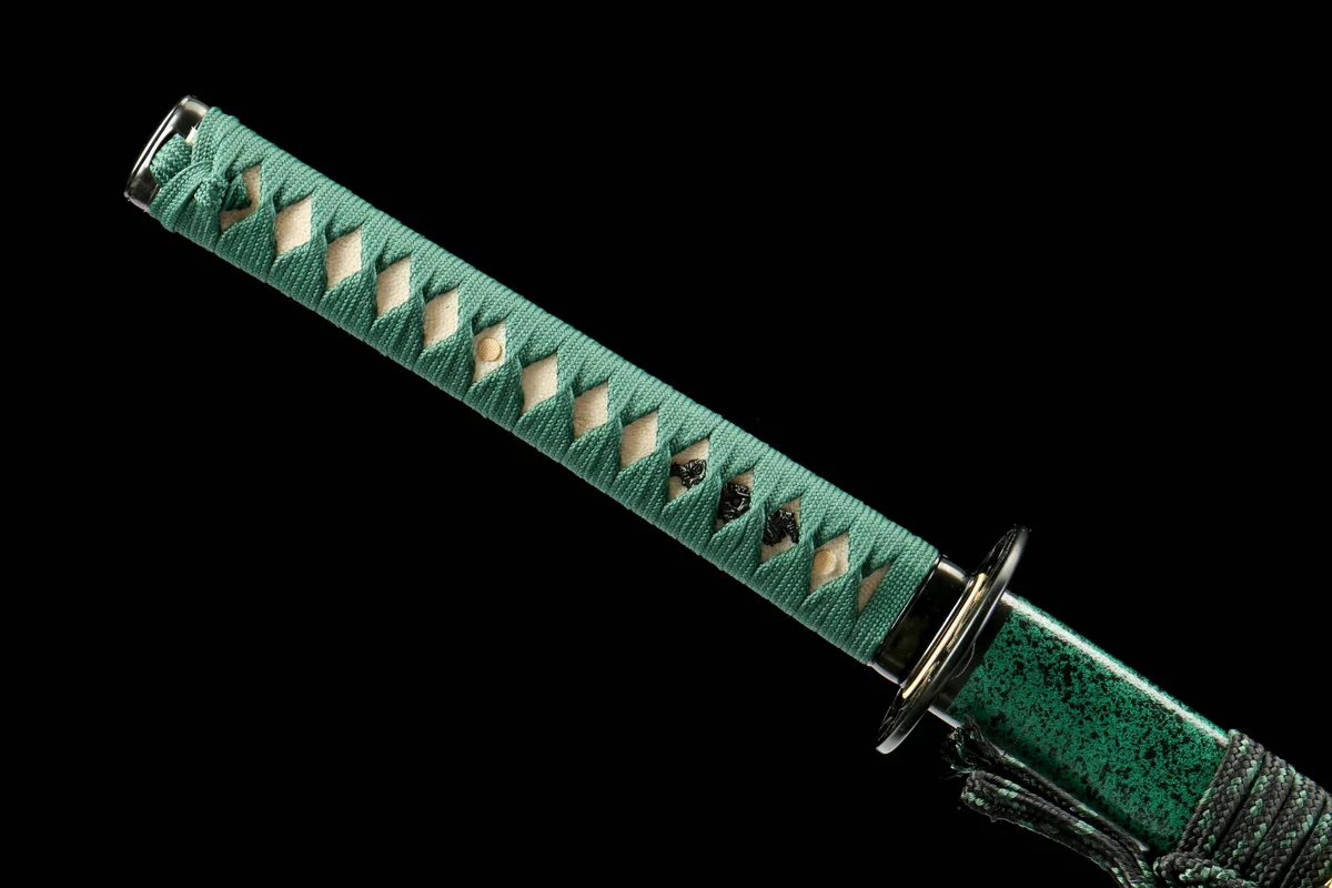 Teal Wave - Handgeschmiedetes Katana aus Damaskusstahl - Image 4