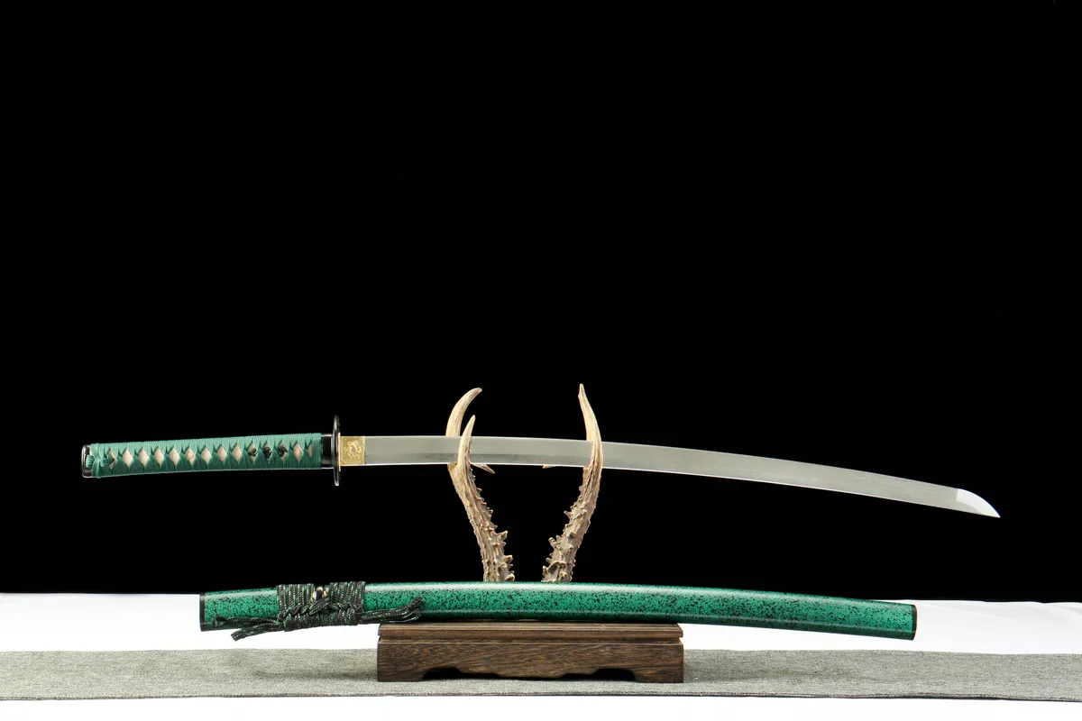 Teal Wave - Handgeschmiedetes Katana aus Damaskusstahl - Image 3