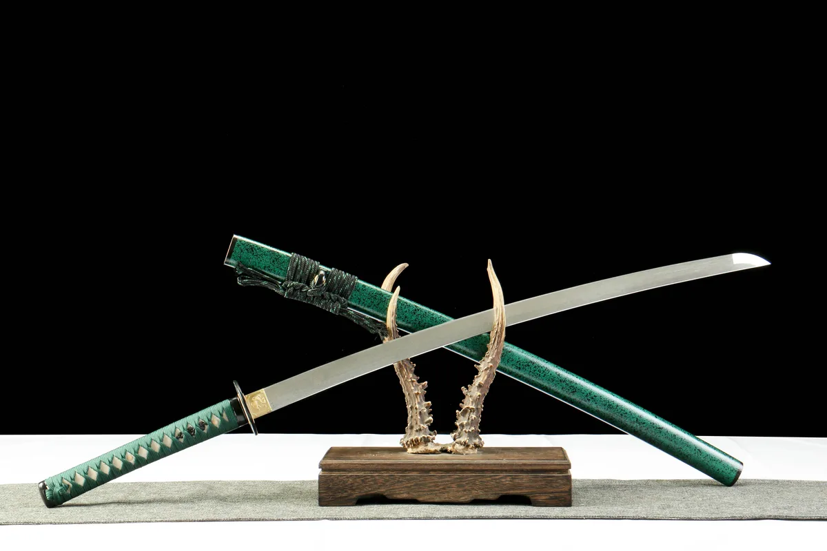 Teal Wave - Handgeschmiedetes Katana aus Damaskusstahl - Image 9