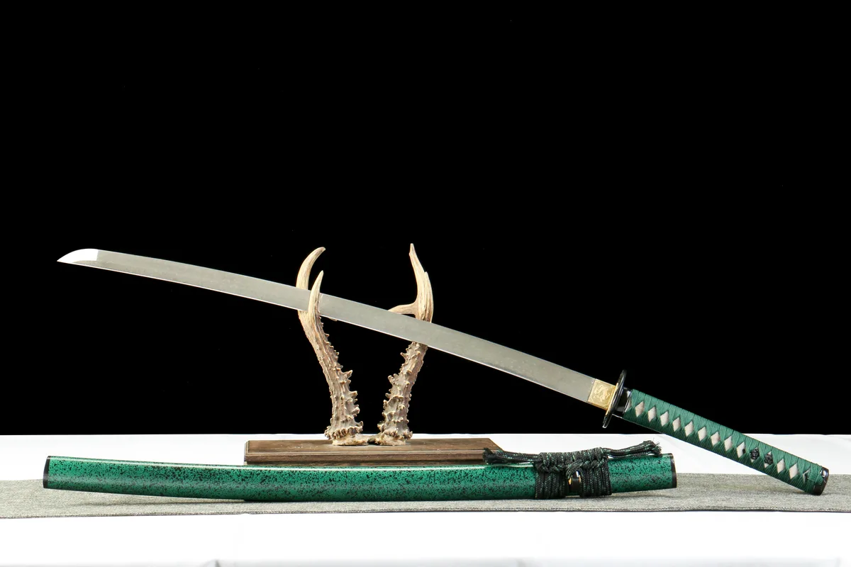 Teal Wave - Handgeschmiedetes Katana aus Damaskusstahl - Image 11