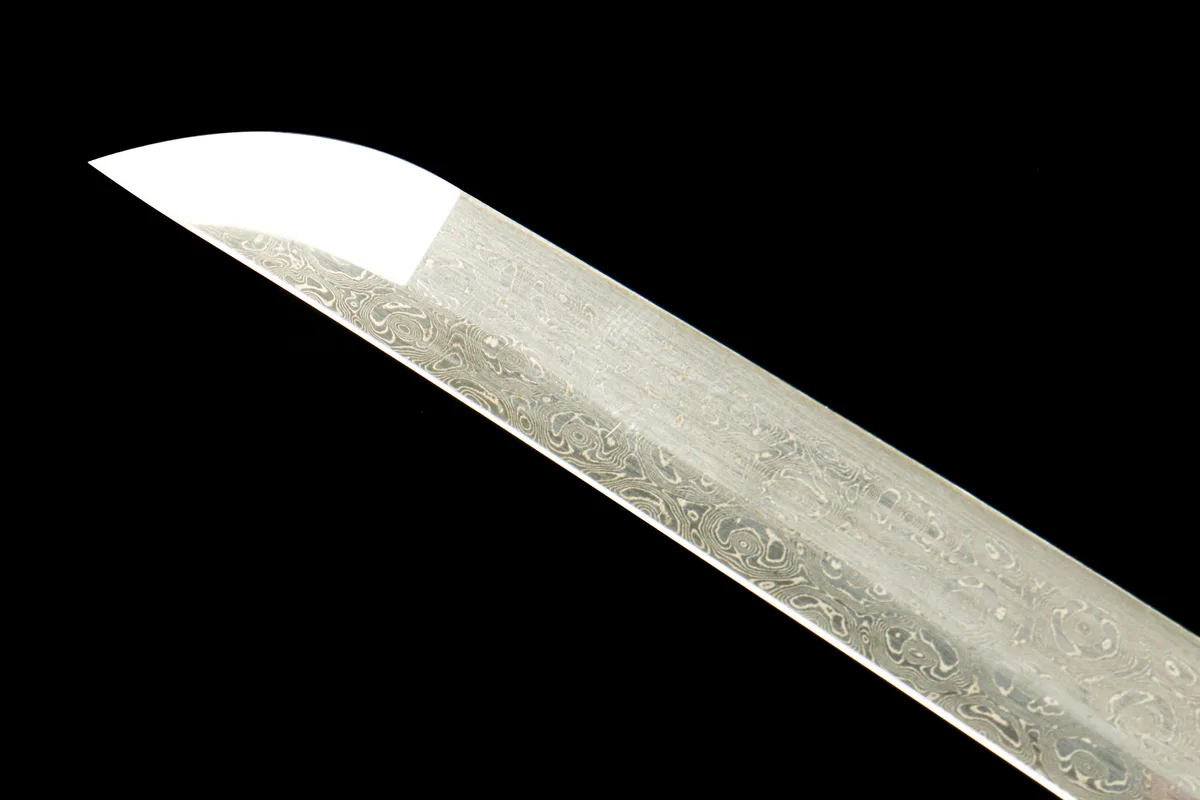 Teal Wave - Handgeschmiedetes Katana aus Damaskusstahl - Image 15