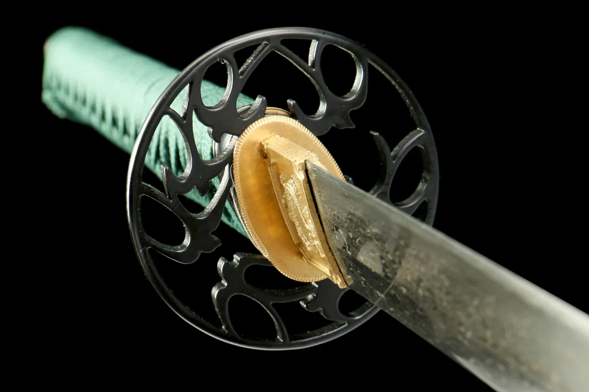 Teal Wave - Handgeschmiedetes Katana aus Damaskusstahl - Image 13