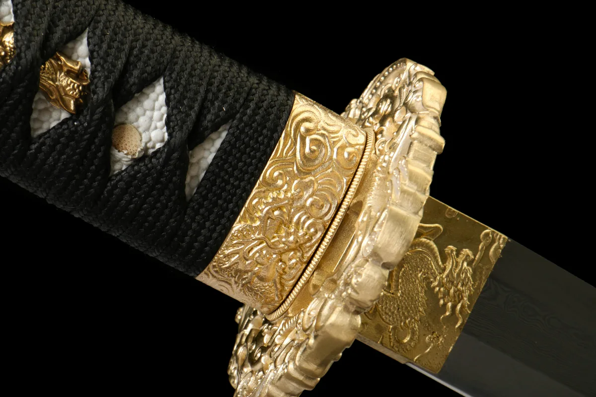 Tintendrache - Handgeschmiedetes Katana aus Damaskusstahl - Image 12