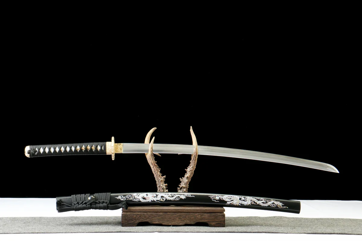 Tintendrache - Handgeschmiedetes Katana aus Damaskusstahl - Image 4