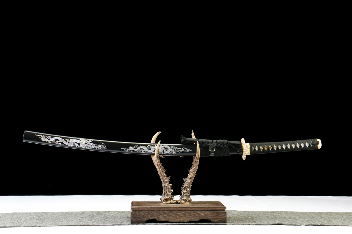 Tintendrache - Handgeschmiedetes Katana aus Damaskusstahl - Image 5
