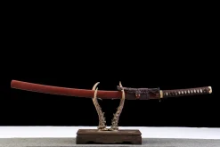 Karmesinrote Goldkante - Handgeschmiedetes Katana aus High Carbon Steel
