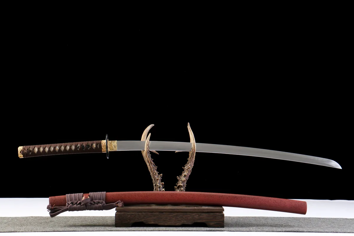 Karmesinrote Goldkante - Handgeschmiedetes Katana aus High Carbon Steel - Image 3