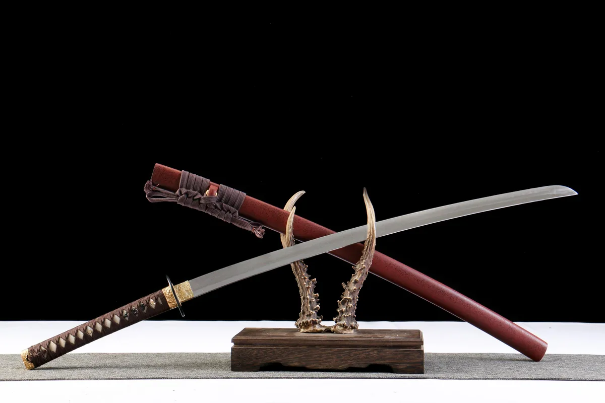 Karmesinrote Goldkante - Handgeschmiedetes Katana aus High Carbon Steel - Image 8