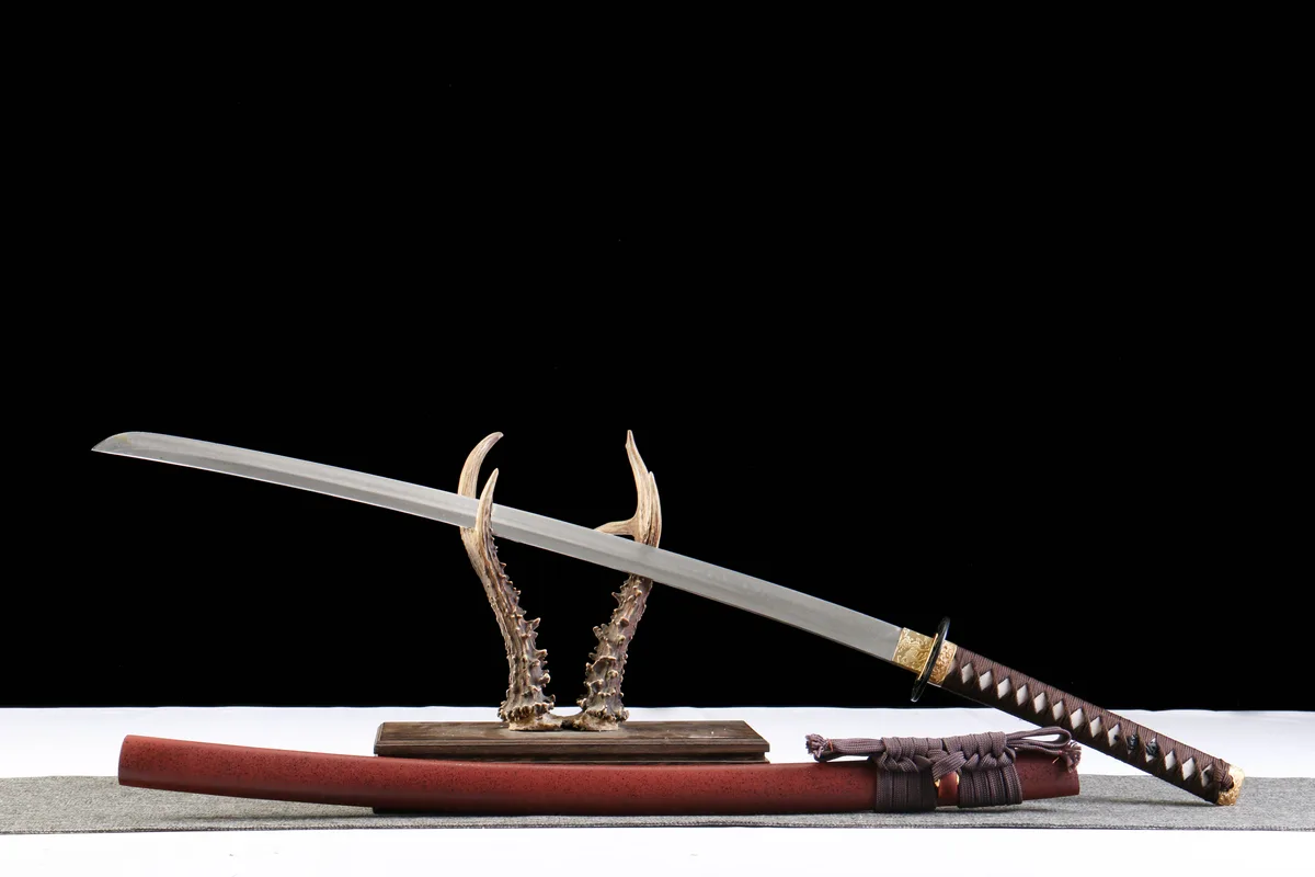 Karmesinrote Goldkante - Handgeschmiedetes Katana aus High Carbon Steel - Image 9