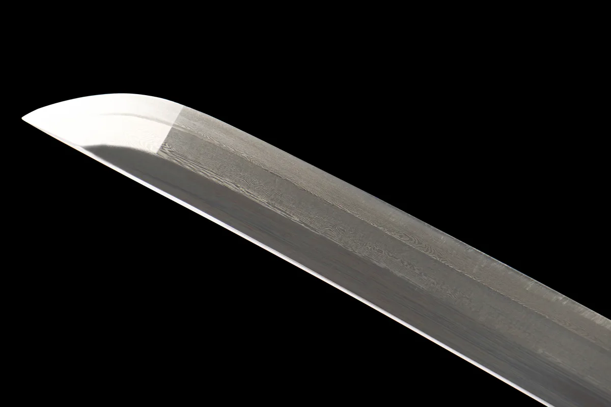 Goldene Tintenfeder - Handgeschmiedetes Katana aus Lehmgehärteter Damaskusstahl - Image 6