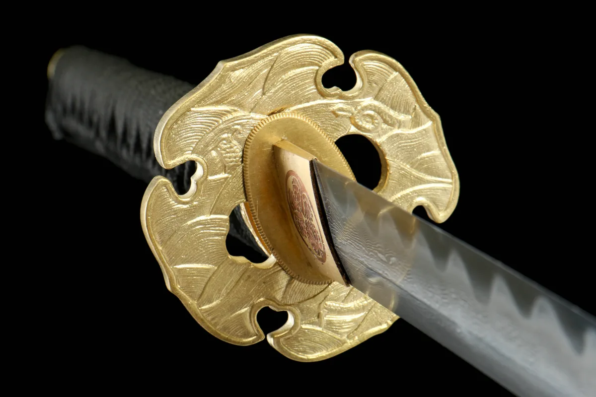 Klare Klinge - Handgeschmiedetes Katana aus Lehmgehärteter Damaskusstahl - Image 7