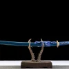 Tiefseegold - Handgeschmiedetes Katana aus Lehmgehärteter Damaskusstahl